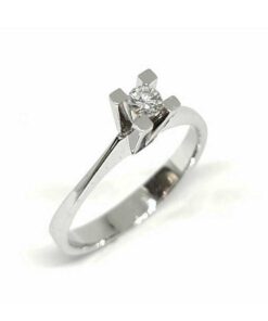 Damenring, Antragsring, Weißgold 585, mit 0,13 ct Diamanten (AR001)