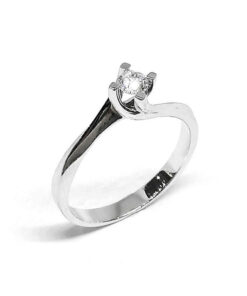 Damenring, Antragsring, Weißgold 585, mit 0,16 ct Diamanten (AR007)