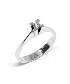 Damenring, Antragsring, Weißgold 585, mit 0,08 ct Diamanten (AR008)