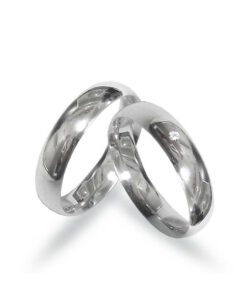 Klassische Trauringe Platin 950 glänzend mit Diamant (CEL62)