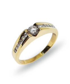 Damenring, Gelbgold 585, mit 0,31 ct Diamanten (DR006)